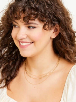 18k Gold Aliyah Necklace -ChicAura Store 000121 DNB386 GD 18K GOLD 06