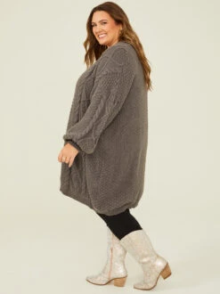 Vienna Oversized Cardigan -ChicAura Store 000787 HF23G186 ARU CHARCOAL 02