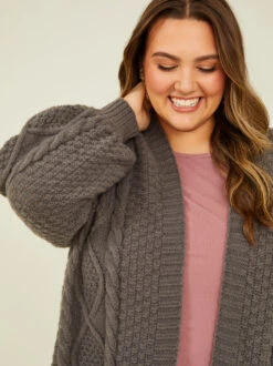 Vienna Oversized Cardigan -ChicAura Store 000787 HF23G186 ARU CHARCOAL 04