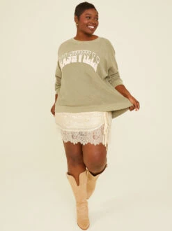 Nashville Corded Oversized Sweatshirt