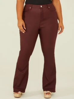 Aubree Coated Pants -ChicAura Store 000940 112563A WINE 02