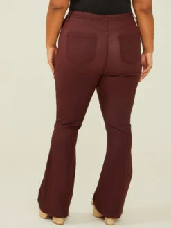 Aubree Coated Pants -ChicAura Store 000940 112563A WINE 04