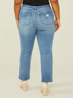 Metallic Brushed Straight Jeans 12 Metallic Brushed Straight Jeans -ChicAura Store 000940 112973 VINTAGE WASH 04