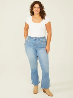 Piper Rhinestone Flare Jeans