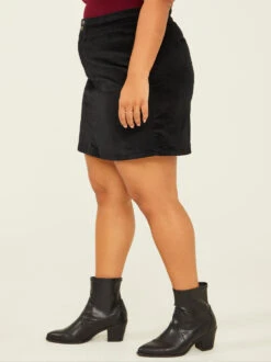 Briar Cord Skirt -ChicAura Store 000940 31269 BLACK 02