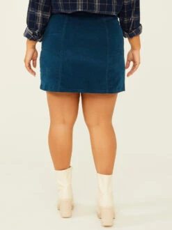 Lucy Cord Skirt -ChicAura Store 000940 31584 BLUE 03