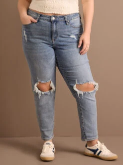 Destructed Girlfriend Jeans 7 Destructed Girlfriend Jeans -ChicAura Store 000962 DX22128RIX DURHAM 02