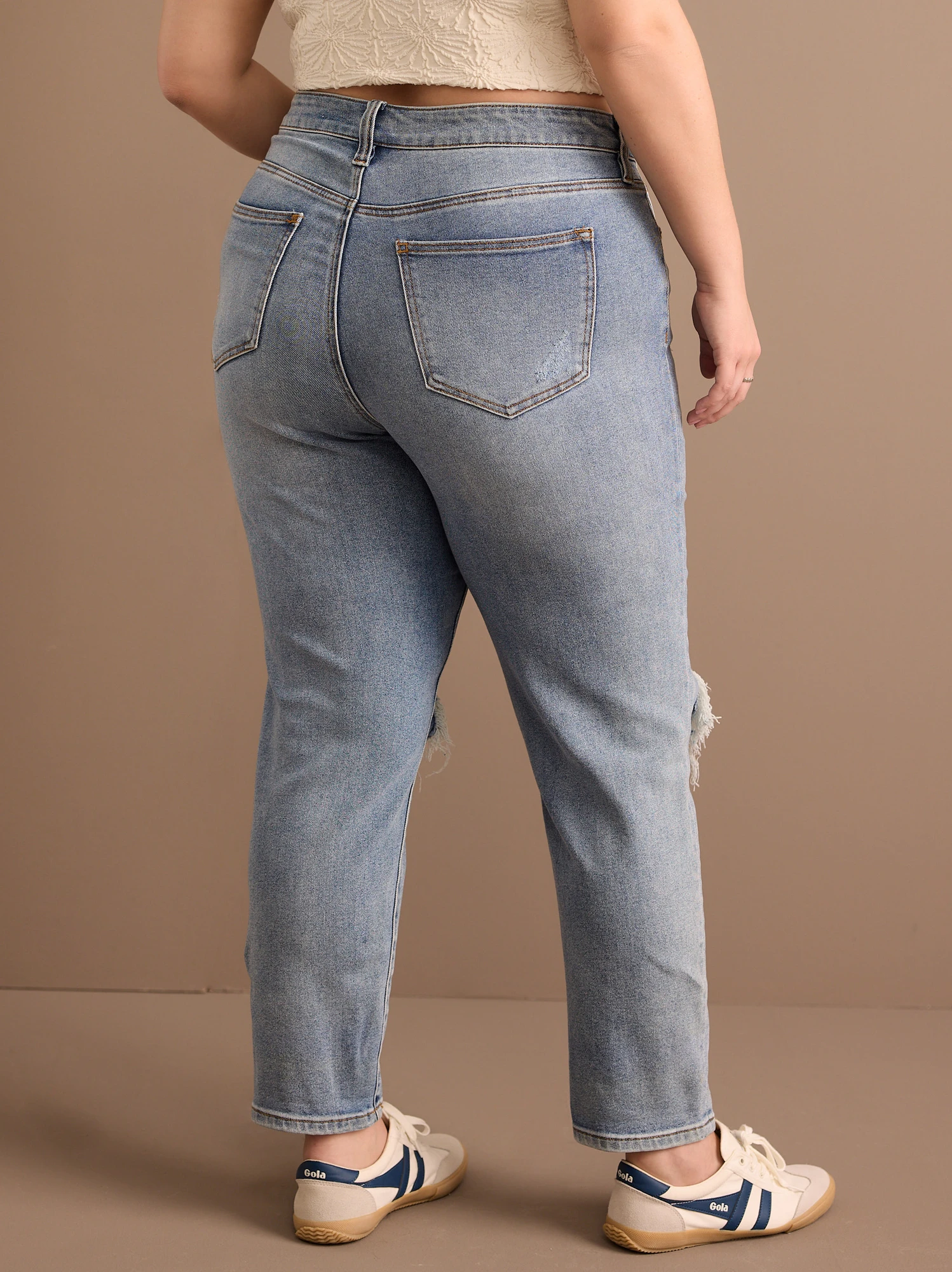 Destructed Girlfriend Jeans 5 Destructed Girlfriend Jeans - Image 5