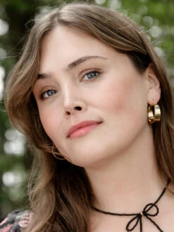 18k Gold Helena Hoop Earrings