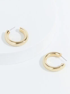 18k Gold Story Hoop Earrings
