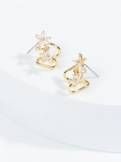 18k Gold Colette Flower Earrings