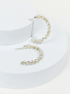 Isa Crystal Hoop Earrings