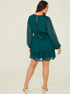 Alma Shimmer Romper -ChicAura Store 001125 ALMANITA P HUNTER GREEN 03