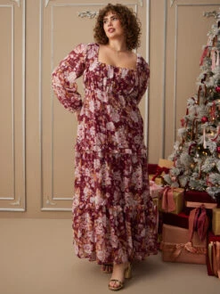 Eleanor Sequin Floral Dress