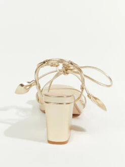 Karrol Wide Width Strappy Heels -ChicAura Store 001176 KARROL W ARU GOLD 02