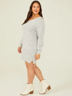 Auden Sweater Dress -ChicAura Store 001753 C10156X HEATHER GRAY 02