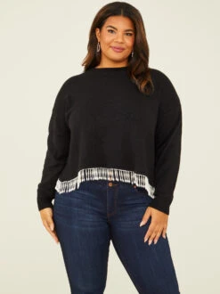 Pearl Fringe Sweater