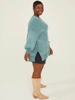 Sofia Sweater -ChicAura Store 001753 T8143X DUSTY AQUA 03