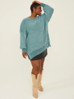 Sofia Sweater -ChicAura Store 001753 T8143X DUSTY AQUA 05