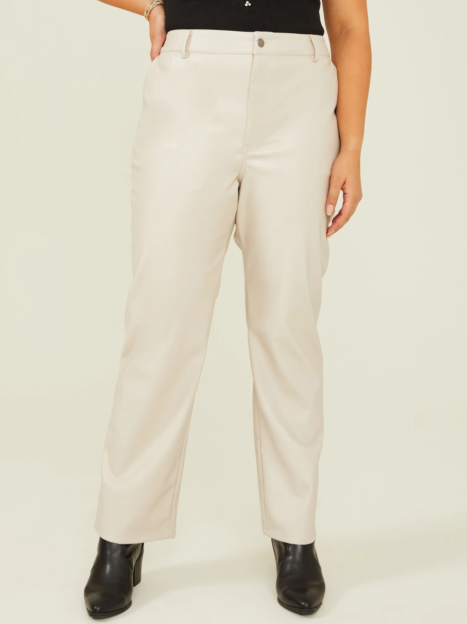 Nelson Vegan Leather Straight Pants 2 Nelson Vegan Leather Straight Pants - Image 2