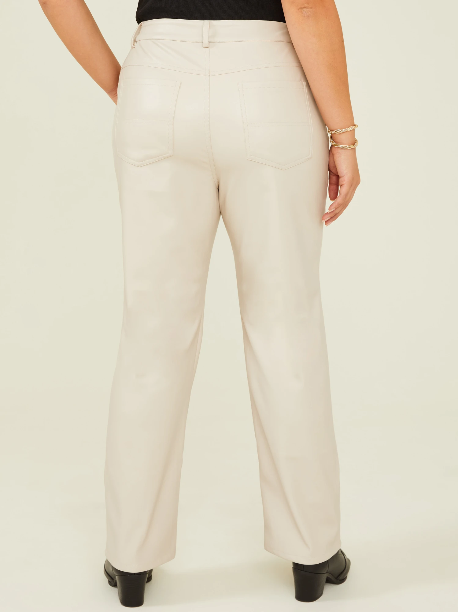 Nelson Vegan Leather Straight Pants 4 Nelson Vegan Leather Straight Pants - Image 4