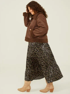 Reed Faux Shearling Jacket 11 Reed Faux Shearling Jacket -ChicAura Store 001761 IMJ9523JARU CHOCOLATE BROWN 03