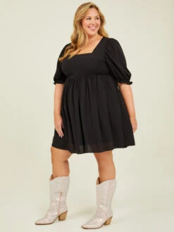 Kaelie Dress -ChicAura Store 001761 ISK2027DARU BLACK 03