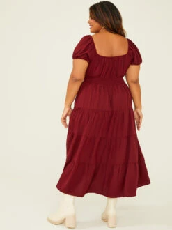 Claire Maxi Dress -ChicAura Store 001761 ISS1280D 7ASP WINE 03