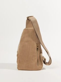 Marie Corduroy Sling Bag -ChicAura Store 001773 26711C ARU TAUPE 02