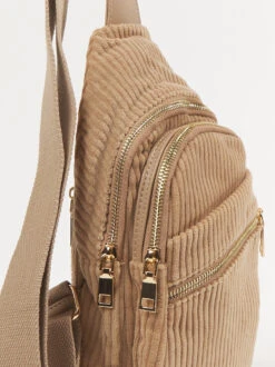 Marie Corduroy Sling Bag -ChicAura Store 001773 26711C ARU TAUPE 03