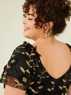 Caledonia Dress -ChicAura Store 001839 NT 40440ARU BLACK 04