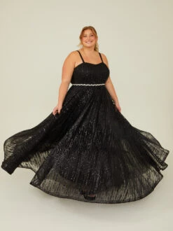 Maggie Sequin Maxi Dress -ChicAura Store 001839 NT 40558ARU BLACK 05