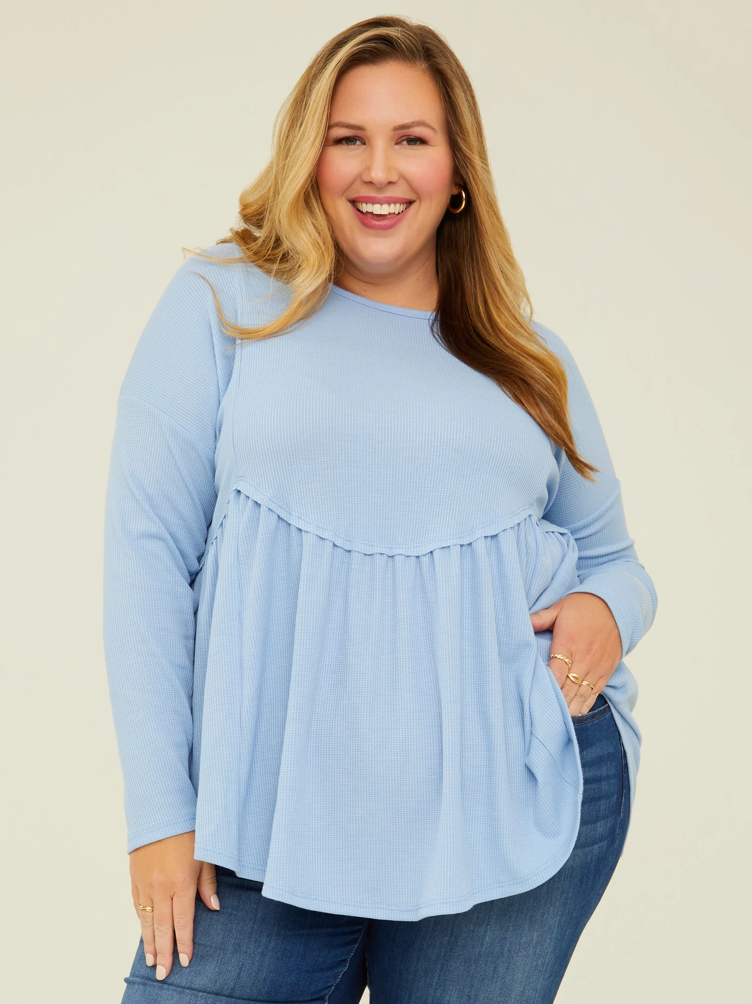 Huxley Waffle Long Sleeve Top 1 Huxley Waffle Long Sleeve Top