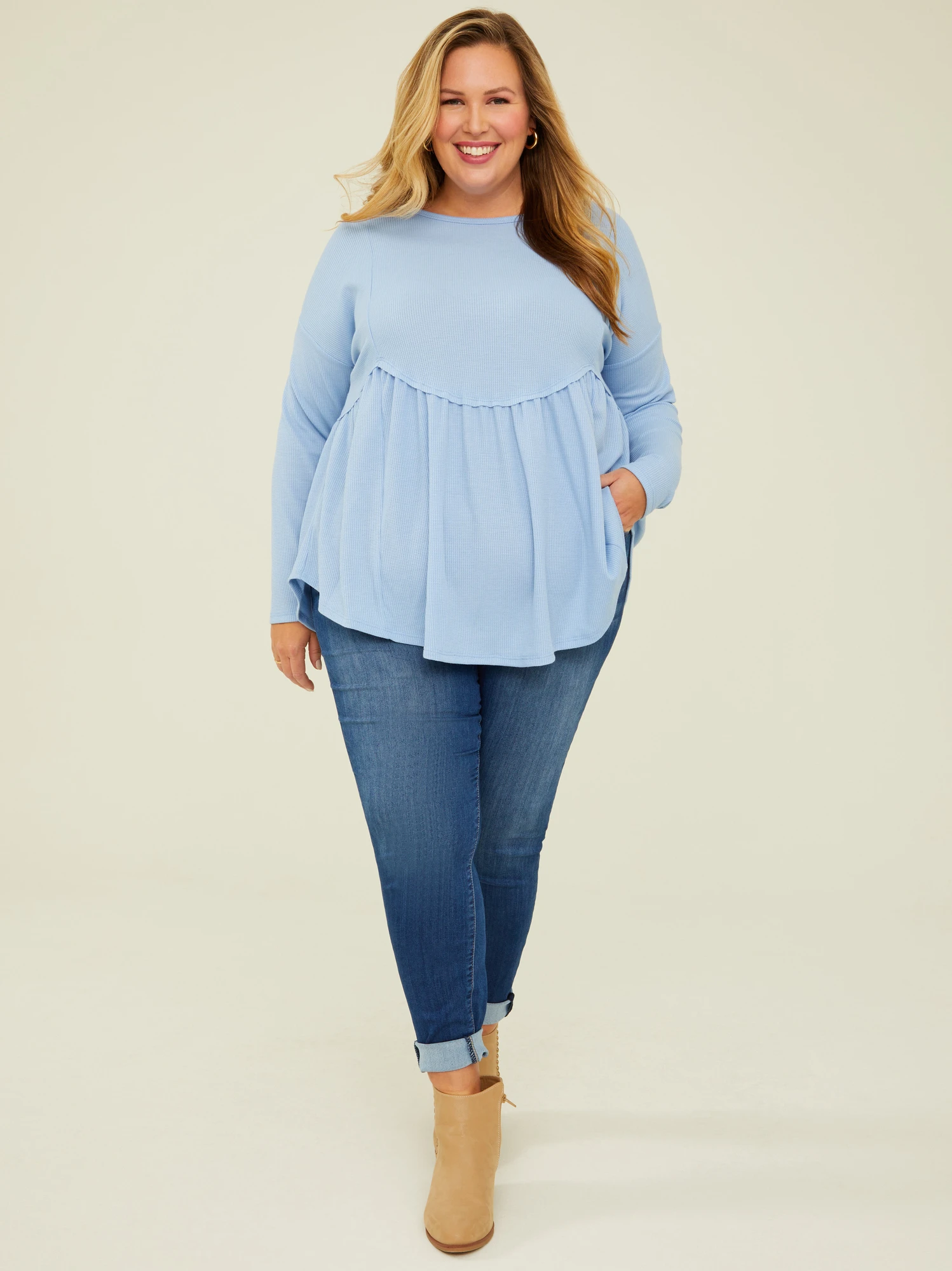 Huxley Waffle Long Sleeve Top 2 Huxley Waffle Long Sleeve Top - Image 2