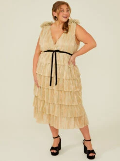 Goldie Shimmer Maxi Dress