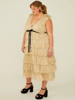 Goldie Shimmer Maxi Dress -ChicAura Store 001926 DJSW138P CHAMPAGNE 02