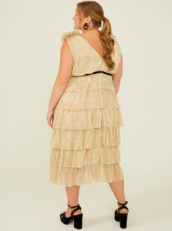 Goldie Shimmer Maxi Dress -ChicAura Store 001926 DJSW138P CHAMPAGNE 03