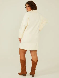 Lena Sweater Dress -ChicAura Store 001926 KCS519IMK P IVORY 03