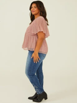 Amelia Shimmer Top -ChicAura Store 001950 BT2977B AS PINK GOLD 02