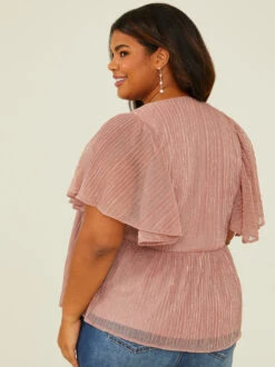 Amelia Shimmer Top -ChicAura Store 001950 BT2977B AS PINK GOLD 03