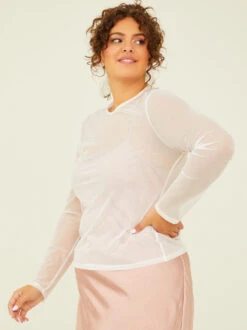 Nellie Sheer Pearl Top 9 Nellie Sheer Pearl Top -ChicAura Store 001950 BT3204C AS WHITE 03