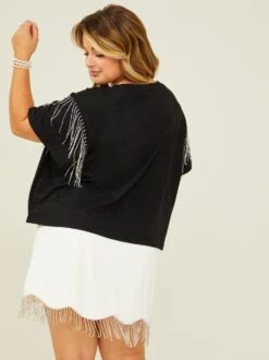 Lennox Fringe Top -ChicAura Store 001950 BT5381 AS BLACK 04