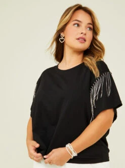 Lennox Fringe Top -ChicAura Store 001950 BT5381 AS BLACK 05