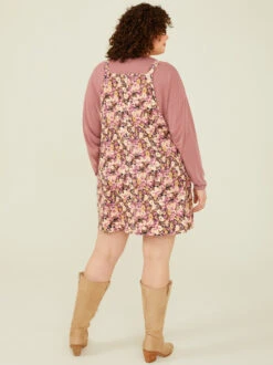 Leighton Floral Skirtall -ChicAura Store 001950 PSP4499D AS PINK FLORAL 03