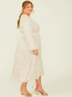 Reign Sequin Midi Dress -ChicAura Store 001990 JMD14722AP BEIGE 02