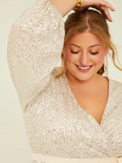 Reign Sequin Midi Dress -ChicAura Store 001990 JMD14722AP BEIGE 04