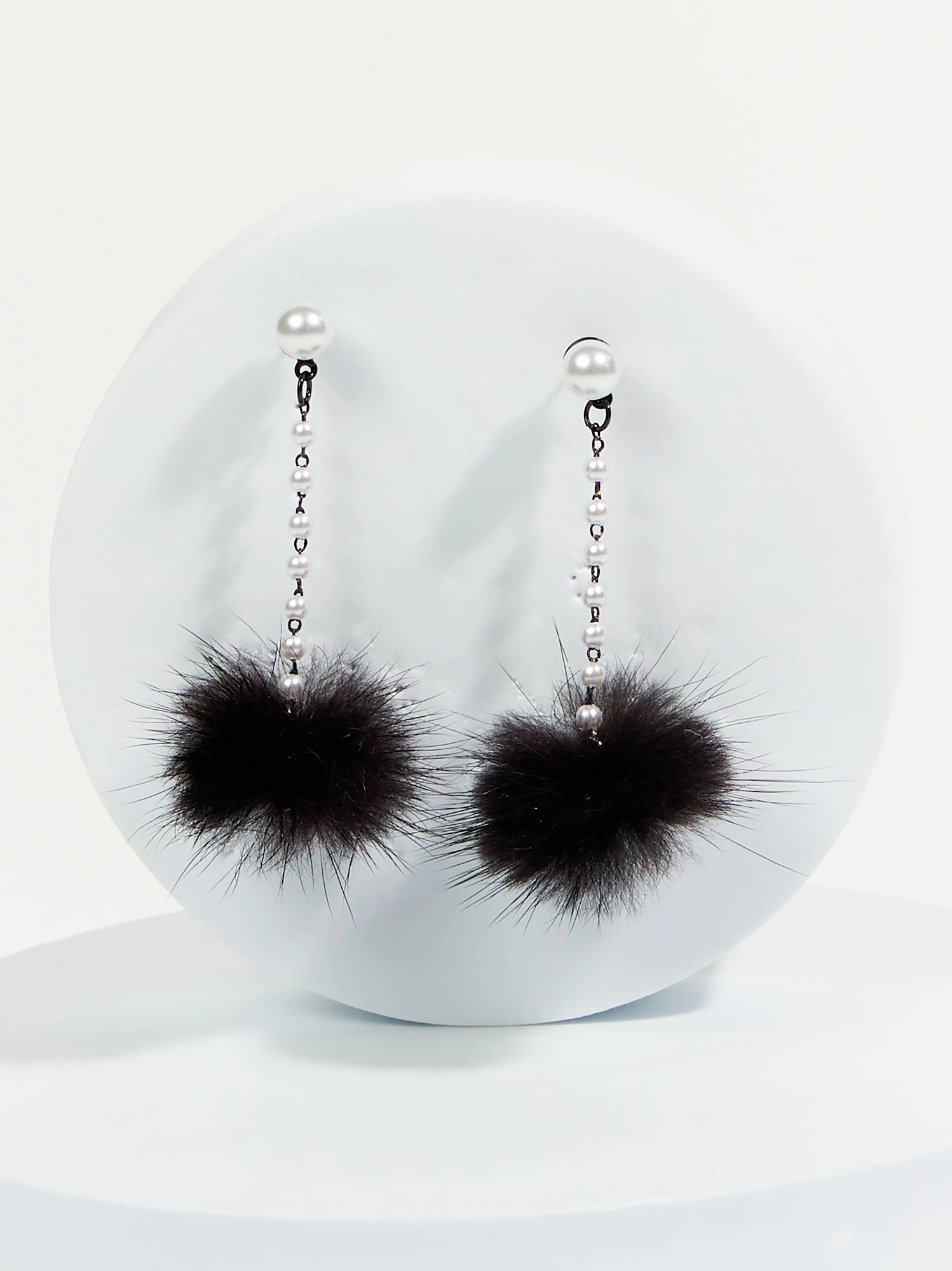 Pom Pom Pearl Earrings 1 Pom Pom Pearl Earrings
