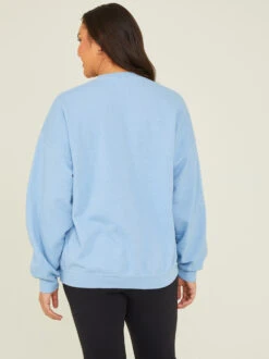 Tahoe Oversized Fleece Sweatshirt -ChicAura Store 002035 AH4975TK MISTY BLUE 03