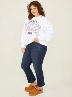 Après Ski Club Oversized Sweatshirt 8 Après Ski Club Oversized Sweatshirt -ChicAura Store 002035 AH4996TK WHITE 03