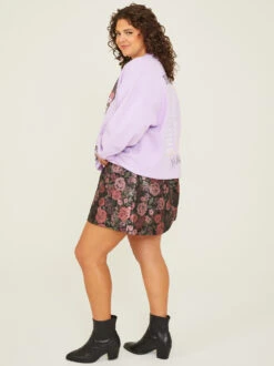 Def Leppard Oversized Sweatshirt -ChicAura Store 002067 DEF0497J2022AR ORCHID 02